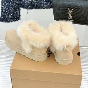 UGG Cream Fur-Lined Winter Boots